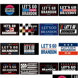 Bannerflaggor 3x5f Lets Go Brandon 2024 Trump Election Flag USA Presidential 150x90cm ZZA3462 Fast Sea Drop Delivery Home Garden Festiv DHGCT