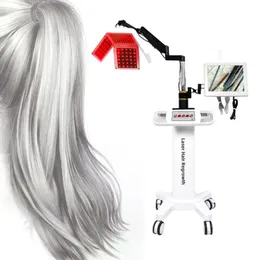 Macchina per la crescita dei capelli del laser a diodi verticale 650nm Dispositivo di trattamento contro la caduta dei capelli per stimolare la ricrescita dei capelli bio più efficace