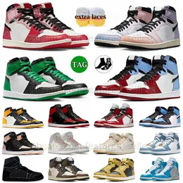 Jumpman 1 High OG New Pattern Basketball Shoes Spider Verse Skyline Lucky Green Fearless UNC Chicago Mens Womens Sneakers Reverse Laney Designer 1s Outdoor Trainers
