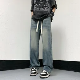 Jeans Masculino Calças Masculinas de Perna Larga Hip Hop Jeans Masculino Vintage Streetwear Japonês Pantalon Homme