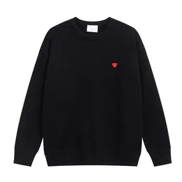 メンズセーターを再生する新しいデザイナーセーターリトルレッドハートデザイナーAmis Cardigan Winter Fashion Brand Love Embroideryルーズ女性セーターGCYI