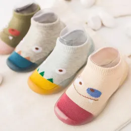 First Walkers Born Baby Boy Shoes Anti-slip Girls Cute Cartoon Non-slip Cotton Toddler Floor Meias Walker For Borns
