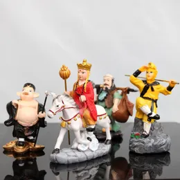 Decorative Objects Figurines Chinese Classic Journey To The West Tang Monk Sun Wukong Pig Bajie Sha Monkey king Resin Craft Decoration Creative Gifts 230804
