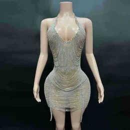 Sexy Glitter Silver Cocktail Dresses Halter Neck Sheer See Through Body Women Night Party Gowns Mini Length Prom