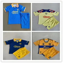 liga mx Chivas de Guadalajara Camisas de futebol Tigres UANL Green Alexis Vega Luis Olivas 23 24 ClubAmerica HENRY D.VALDES Monterrey Camisas de futebol crianças kit crianças