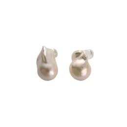 INSスタイル天然バロック不規則な形の真珠のイヤリングS925シルバーニードルファッションチャームジュエリーアクセサリー