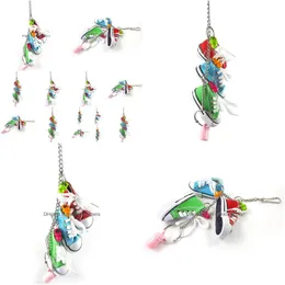 Other Bird Supplies Parrot Games Toys For Birds Mini Canvas Shoes Chew Bite Decoration Hanging Cage Funny Craft Drop Delivery Home G Dhnle