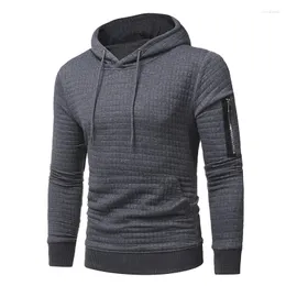 Herrtröjor Herrens avslappnade Pullover Autumn Solid Color Hoodie Sweatshirts Tracksuit Male Fashion Clothing Sudaderas Con Capucha Hombre