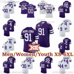 Anpassad XS-6XL NCAA Kansas State Wildcats Football Jersey Osunsanmi Martinez Vaughn Knowles Howard Warner Clifton Savage Nelson Richards Neil Jr. Thompson Mitchell