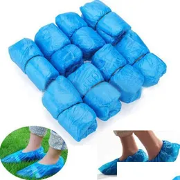 Disposable Covers 100Pcs/Lot Overshoes Shoe Care Kits Drop Shi Ers Plastic Rain Waterproof Boot Delivery Home Garden Kitchen Dining Dh24O