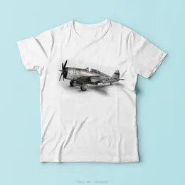 メンズTシャツレトロUSAフラグP-47サンダーボルト航空機ユニセックスTシャツティーホワイトカジュアル半袖ウォーバードP47シャツ男性ハラジュク