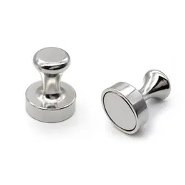 Hakenschienen Mini leistungsstarker Neodym-Magnet kreisförmiger Push-Pin Pushpins Wandhaken für Home Kitchen Lvingroom Kühlschrank Whiteboa274l