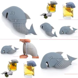 Coffee Tea Tools Shark Infuser Sile Strainers Strainer Filter Empty Bag Leaf Diffuser Wedding Decoration Gifts Drop Delivery Home Dhibl