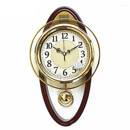 Wall Clocks 3d Swing Clock Large Pendulum Luxury Vintage Shabby Chic Silent Watch Mechanism Reloj De Pared Gold
