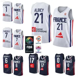 2023 FIBA ​​Французский Кубок мира по баскетболу Джерси 12 Nando de Colo 22 Терри Тарпи 24 Якуба Уаттара 26 Матиас Лестор 27 Рудис Гобер 93 Мустафа осень