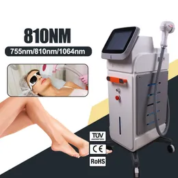 High Effective 810 Tattoo Hair Removal Beauty Equipment Skin Rejuvenation Eyebrow Cleaning Vascular Removal Machine with 2 Laser Handles Diode Laser Nd Yag Laser