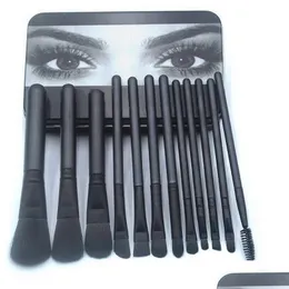 Other Health Care Items Makeup Brushes 12Pcs Powder Eye Shadow Professional Cosmetic Brush Set Instock High Quality Drop Delivery Beau Dhfml