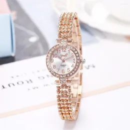 Wristwatches Women'S Fashion Digital Quartz Watch Fine Band Diamond Metal Small Dial Nuevo Reloj De Mujer