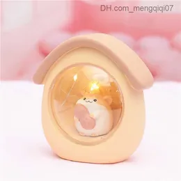 Lamps Shades Cartoon Hamster Night Lights Cute Baby Room Decorative LED Desk Lamp Bedside Nursery Lamp Desktop Bedroom Atmosphere Z230809