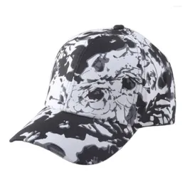 Gorras de béisbol Color mezclado Negro Blanco Splash Ink Art Graffiti Gorra de béisbol Moda Verano Casual Hip Hop Sombrero Hombres Mujeres Delgado Ligero