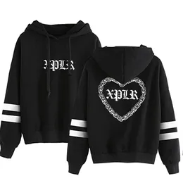 Men's Hoodies Sweatshirts XPLR Chainlink Hoodie Sam and Colby Merch Unisex Pocketless Parallel Bars Sleeve Sweatshirt Men Women's Clothes 230804