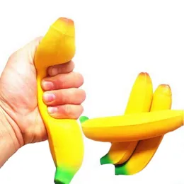 Svampig banan pärla stress boll leksak pressar mjuk frukt form sensorisk vuxen dekomprimering barn fidgeting rebound press terizz