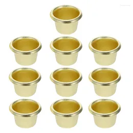 Candle Holders 10pcs Diy Tins Vintage Stand Metal Cup Scented Candlestick Centerpiece Mold