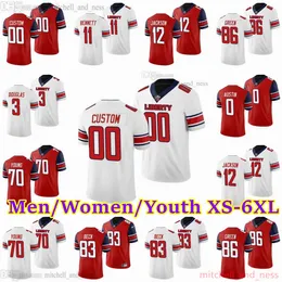 Custom XS-6XL NCAA Liberty Flames Football Jersey 70 Reggie Young 0 Kylen Austin 4 C.J. Daniels 23 Malik Caper 86 Eric Green 6 Anthony Butler 8 Trey Lowe Johnathan Bennett