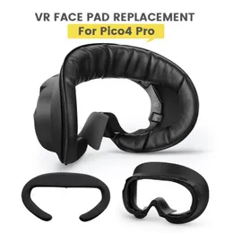 VR AR Accessorise 2023 VR Face Cover Interface Bracket Sponge Pad Replacement för Pico 4 Headset Washable Sweat Proof Pu Leather 230804