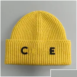 Beanie/Skull Caps Beanie/Skl Designer Brand Mens Beanie Hats Womens Autumn and Winter Classic Letter C Outdoor Warm AllMatch Sticked Dhvnu