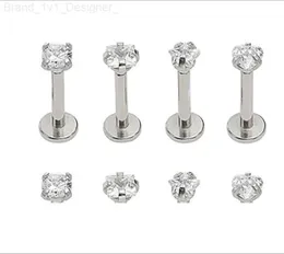 Gratis shippment lot50pcs 16g kroppsmycken piercing -cz lip läpp labret ring öron spiral bar läpp piercing rund fyrkant hjärtstjärna l230806