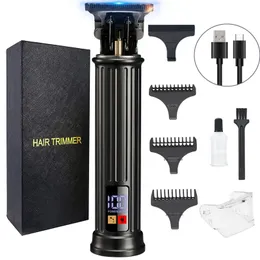 1 aparador de cabelo profissional para homens, aparador de cabelo sem fio para homens, aparador elétrico T-Blade, delineador, barbeador, kit de cuidados, aparador recarregável com folga zero