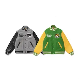 Herrjackor broderad Tiger Faux Baseball Jacket Herr- och kvinnors läderhylsa Bombjacka Tjock set 230804