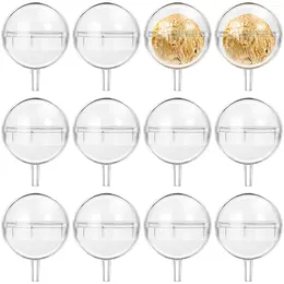 Plates 100 Pcs Chocolate Cup Clear Plastic Containers Fixator Ball Flower Shop Supplies Balls Acrylic Round Gum Dispenser