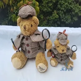 Neue Ankunft Heißer Verkauf Teddybär Sherlock Holmes Version 16/26 cm Detektiv Stil Weiche Plüsch Puppe PP Baumwolle spielzeug Geschenk