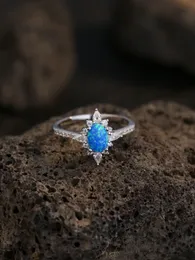 2023 populaire européen et américain Premium S925 en argent Sterling nouveau bleu Aobao Micro bague en diamant bague de mode pour les femmes