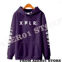 Erkek Hoodies Xplr Cehennem Haftası 22 Bulut Mor Maz Kışlı Erkekler/Kadın Hooded Sweatshirt Logosu Cadılar Bayramı Cosplay Uzun Kollu