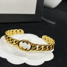 Gold Woman Jewelry Open Bangle Man Titanium Steel زوجين المجوهرات مع مصمم أساور للرسالة للنساء هدايا سوار الكفة الاجتماعية