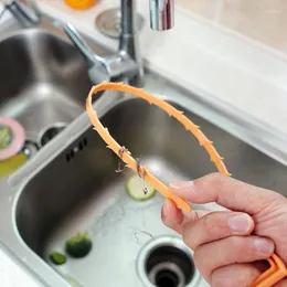 Bath Accessory Set Useful Household Sewer Cleaning Brush Flexible Sink Tub Dredging Tube Snake Tool Creative Bathroom Kitchen Tools