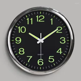 Настенные часы 12 дюймов 30 см. Освеченные пластиковые часы кварц спальни спальня гостиная коридор офис простые белые