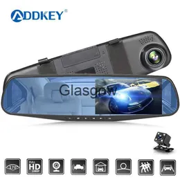 Car DVRs ADDKEY 45 Inch Car Dvrs Video recorder Dash Cam Full HD 1080P Mirror Cam Car Dvr Camera loop recording motion tracking x0804 x0804