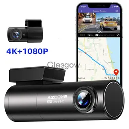 CAR DVRS AZDOME M300S DASH CAM 4K 500W CAR DVR FRED BACK WIFI GPS Video Recorder Camera Night Vision Voice Control 24H Parkering Monitor X0804 X0804