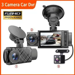 Car DVRs Car Vidoe Recorder 3 Way Dash Cam 3Lens Car DVR DashCam 3 Channel Video Recorder Three Way Black Box x0804 x0804