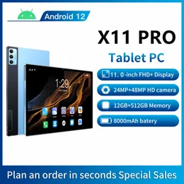 2023 Versione globale X11 Pro Tablet 11 pollici Android 12 Tablet Deca Core 12 GB + 512 GB ROM 5G Chiamata telefonica Bluetooth Wi-Fi Tablet Pc