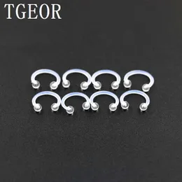 Flexible Smallest Gauge Nose Ring 16G Clear Transparent Color Ball