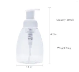 Lagringsflaskor Tookie 250/300 ml Foaming Soap Pump Shampoo Dispenser Lotion Liquid Container för kök badrum resor vid