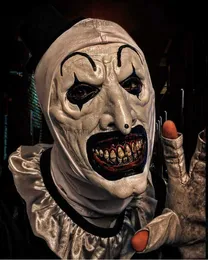 Terrifier Art Clown Horror Mask Cosplay Funny Evil Joker Hat Latex maskerar Halloween Party Costume Props T230806