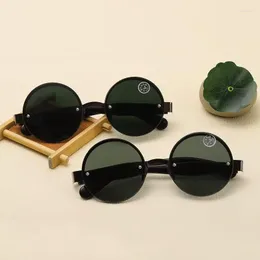 Sonnenbrille aus natürlichem Kristall, Presbyopie-Brille, runder Rahmen, Glas, Anti-Blaulicht, bequem, Anti-Ermüdung, hochauflösend