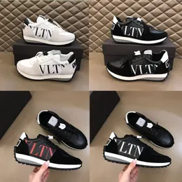 Impressão de couro de luxo homens preto branco designer sapatos casuais quadrados moda tênis clássico shoess alta qualidade