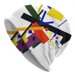 Berets Mondrian Kazimir Streszczenie Skullies czapka czapka goty